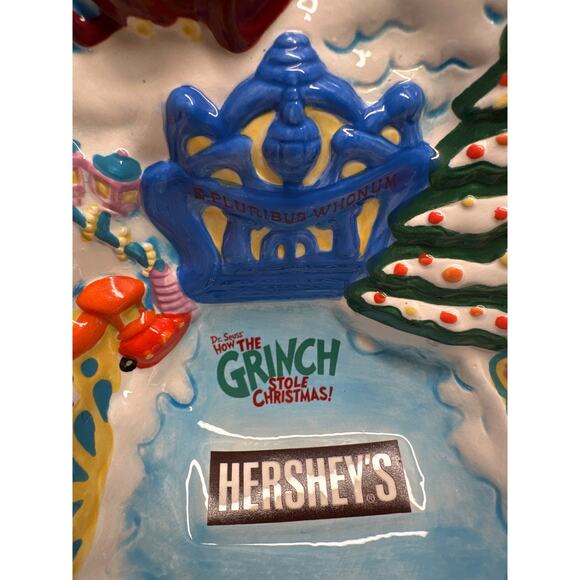 Hershey's Dr Seuss How The Grinch Stole Christmas Collectible Candy Dish 2000 - Picture 5 of 10